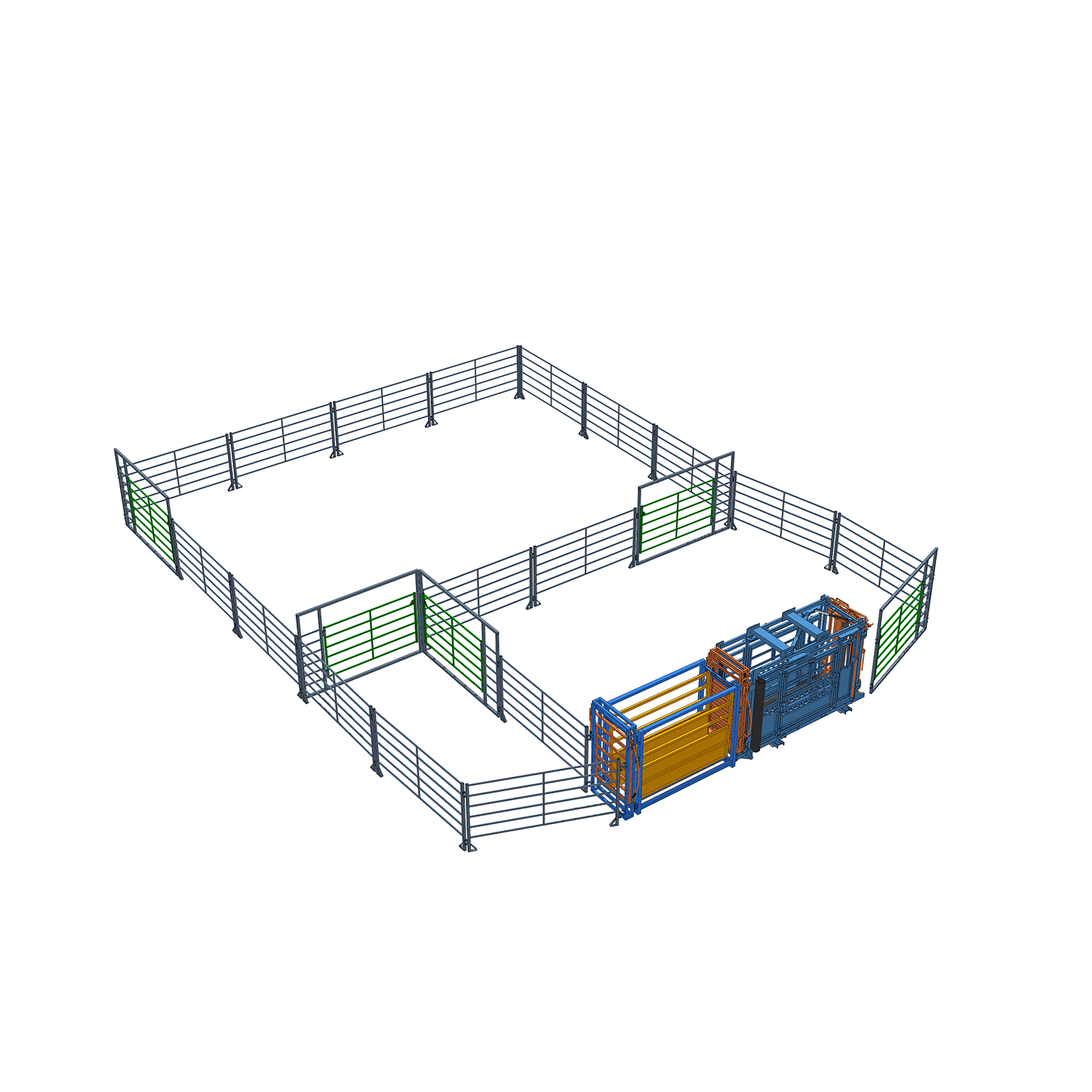 Загон A-50 — конфигурация с двумя воротами сортировки