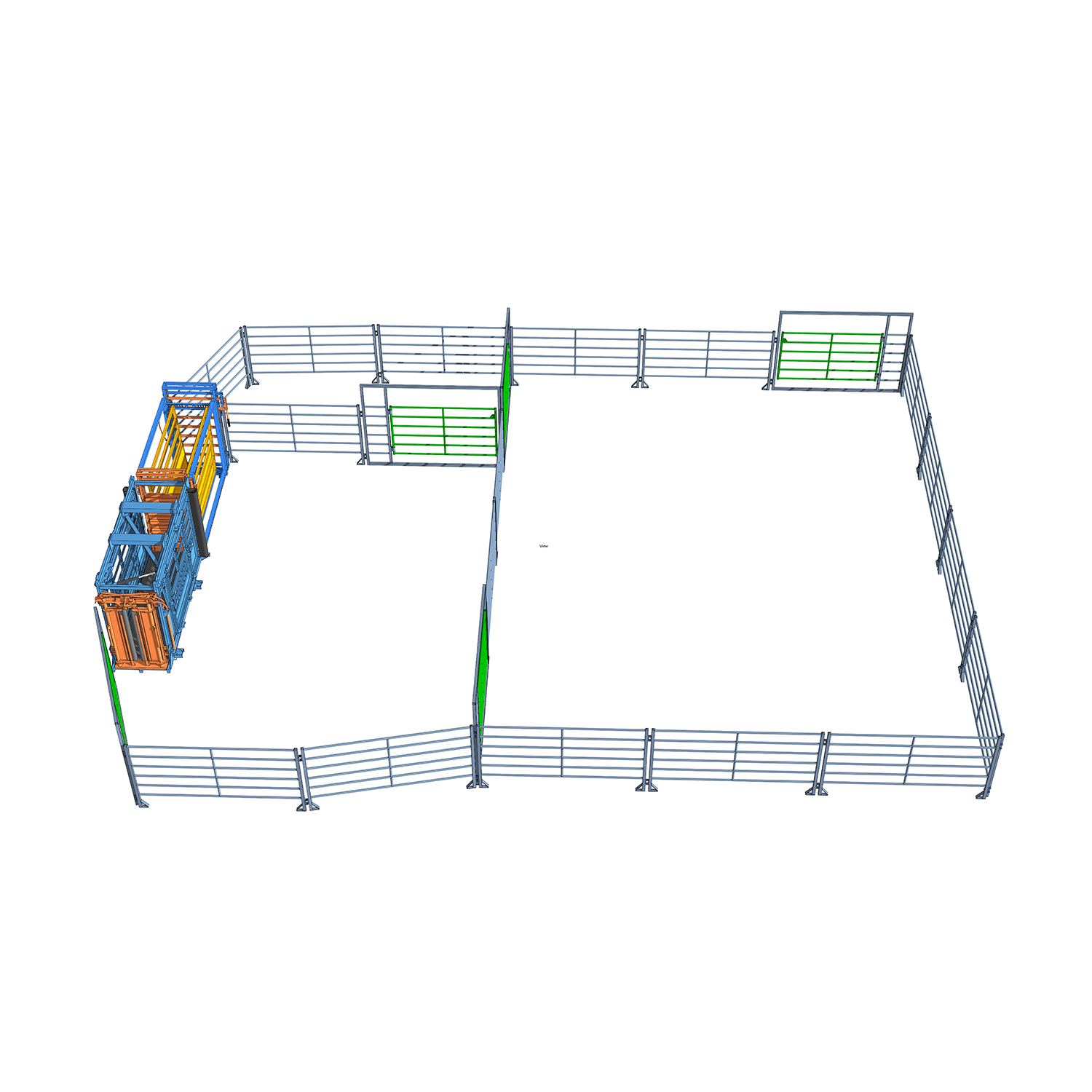 Загон A-50 — вид вдоль длинной стороны загона